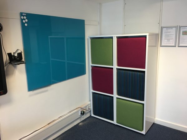 Coloured office wall storage and board Futurefile UK