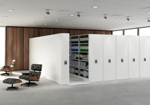 Modern Office roller racking design filing cabinets Futurefile Ltd